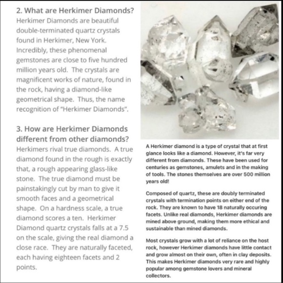 3 big Genuine herkimer diamonds crystals stainless steel boho choker necklace - Picture 8 of 15